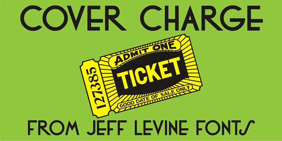 COVER CHARGE JNL by Jeff Levine Fonts — Decorative Font