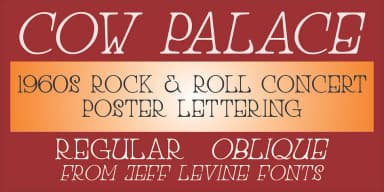 COW PALACE JNL by Jeff Levine Fonts — Decorative Font — thumbnail 1