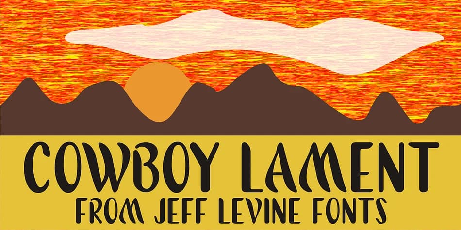 COWBOY LAMENT JNL by Jeff Levine Fonts — Display Font