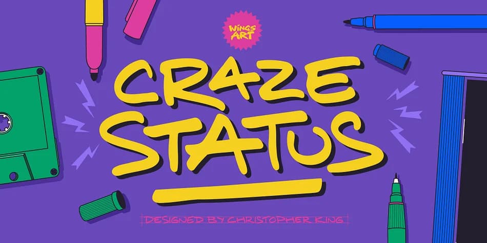 Craze Status by Wingsart Studio — Display Font