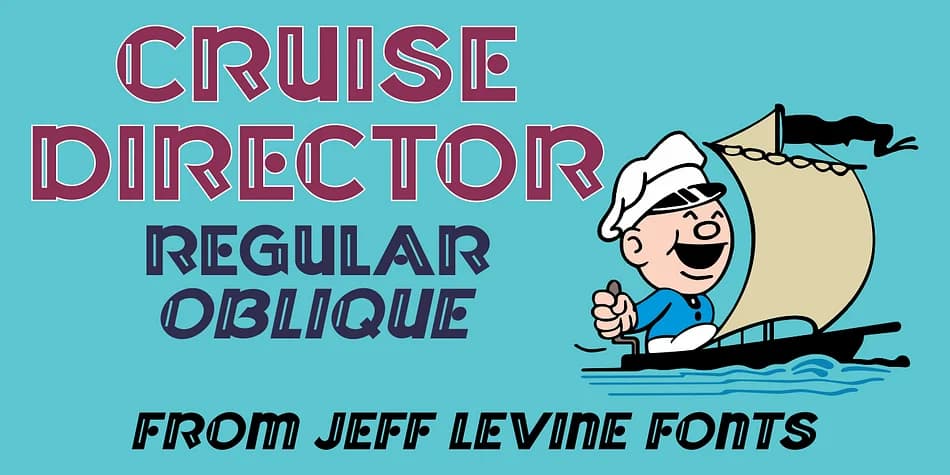 CRUISE DIRECTOR JNL by Jeff Levine Fonts — Decorative Font