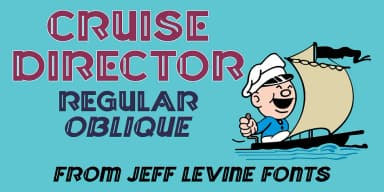 CRUISE DIRECTOR JNL by Jeff Levine Fonts — Decorative Font — thumbnail 1