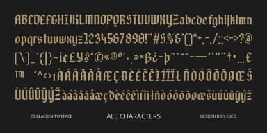 CS Blacken by Craft Supply Co. — Blackletter Font — thumbnail 6