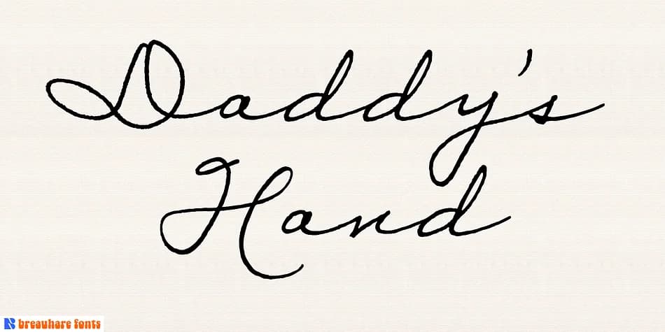Daddys Hand by Breauhare Fonts — Script Handwritten Font — preview 1