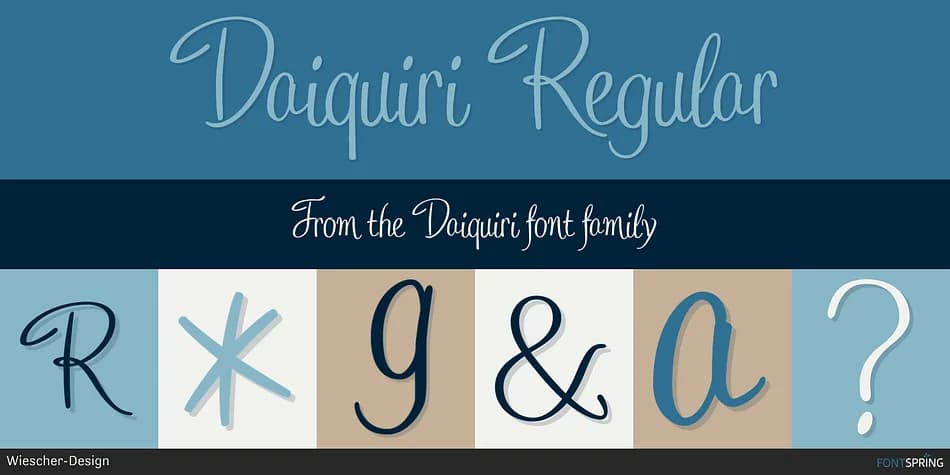 Daiquiri by Wiescher-Design — Script Handwritten Font