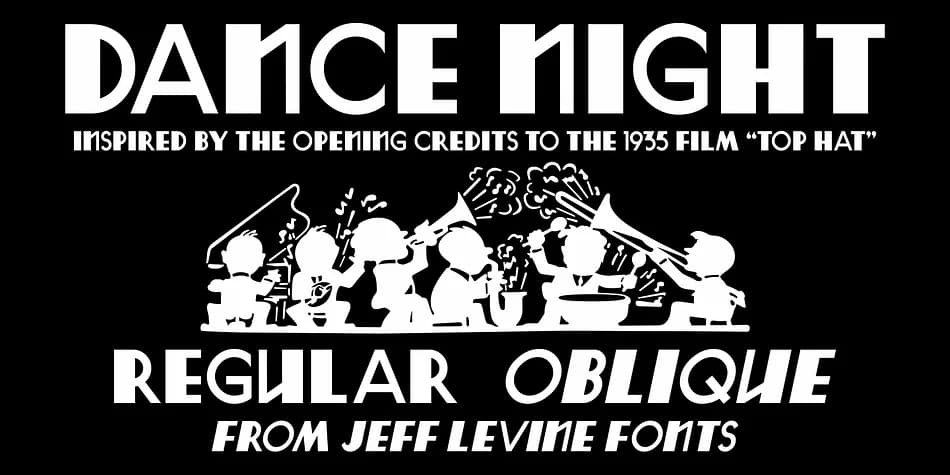 DANCE NIGHT JNL by Jeff Levine Fonts — Decorative Font