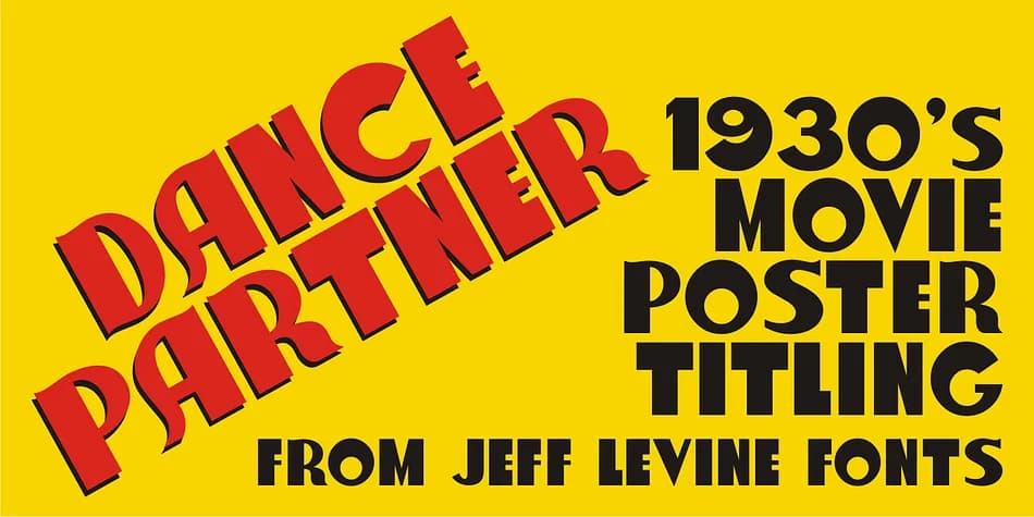 DANCE PARTNER JNL by Jeff Levine Fonts — Decorative Font