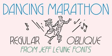 DANCING MARATHON JNL by Jeff Levine Fonts — Decorative Font — thumbnail 1