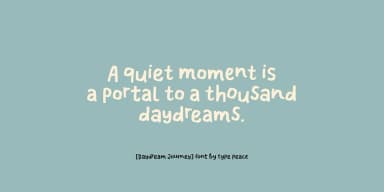 Daydream Journey by type peace — Display Font — thumbnail 2
