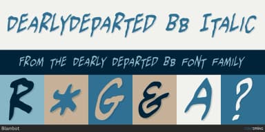 DEARLY DEPARTED BB by Blambot — Decorative Font — thumbnail 2