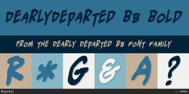 DEARLY DEPARTED BB by Blambot — Decorative Font — thumbnail 3