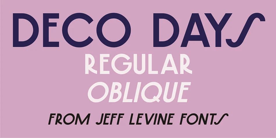 DECO DAYS JNL by Jeff Levine Fonts — Decorative Font