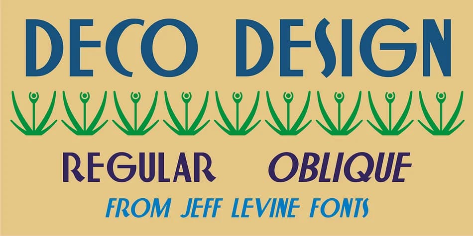 DECO DESIGN JNL by Jeff Levine Fonts — Decorative Font