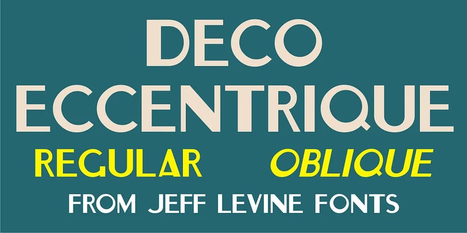 DECO ECCENTRIQUE JNL by Jeff Levine Fonts — Decorative Font