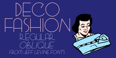 DECO FASHION by Jeff Levine Fonts — Decorative Font — thumbnail 1