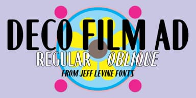 DECO FILM AD JNL by Jeff Levine Fonts — Decorative Font — thumbnail 1