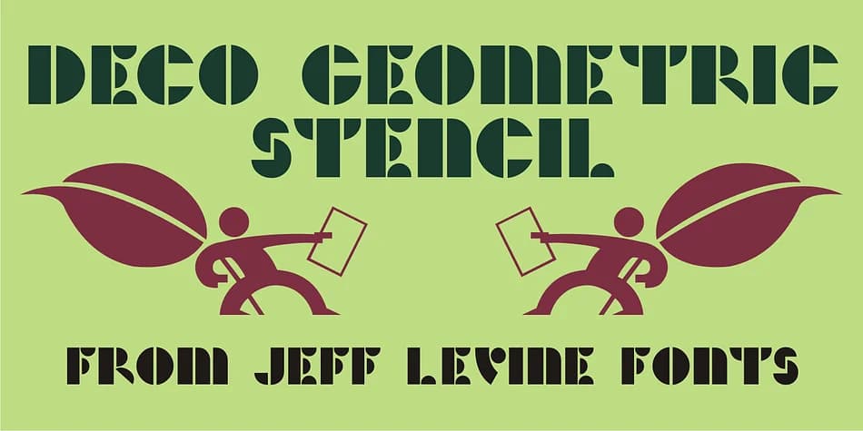 DECO GEOMETRIC STENCIL JNL by Jeff Levine Fonts — Decorative Font