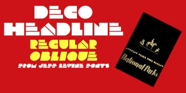 Deco Headline JNL by Jeff Levine Fonts — Decorative Font — thumbnail 1