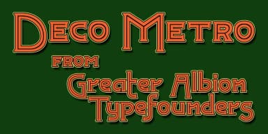 Deco Metro by Greater Albion Typefounders — Decorative Font — thumbnail 2