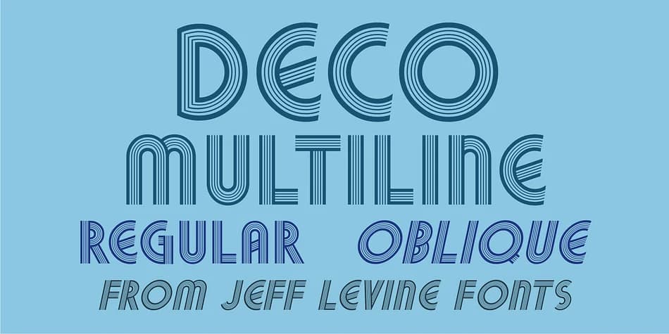 DECO MULTILINE JNL by Jeff Levine Fonts — Decorative Font