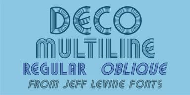 DECO MULTILINE JNL by Jeff Levine Fonts — Decorative Font — thumbnail 1