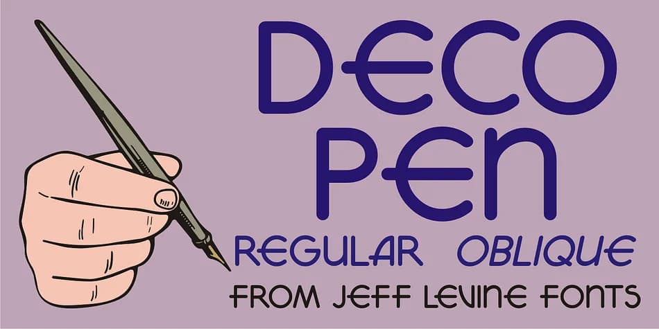 DECO PEN JNL by Jeff Levine Fonts — Decorative Font
