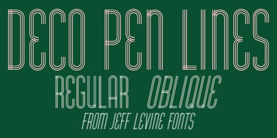 DECO PEN LINES JNL by Jeff Levine Fonts — Decorative Font