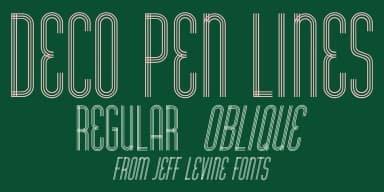 DECO PEN LINES JNL by Jeff Levine Fonts — Decorative Font — thumbnail 1