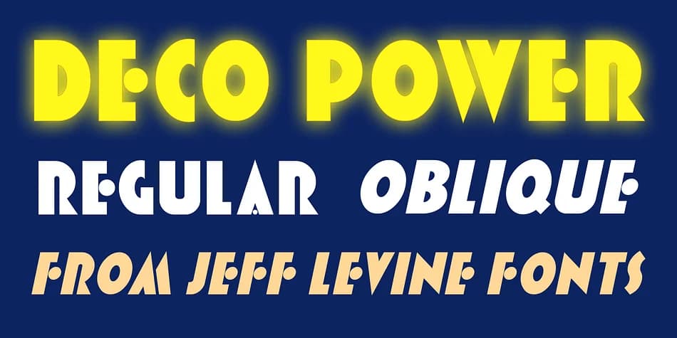 DECO POWER JNL by Jeff Levine Fonts — Decorative Font