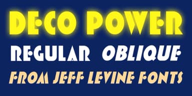 DECO POWER JNL by Jeff Levine Fonts — Decorative Font — thumbnail 1