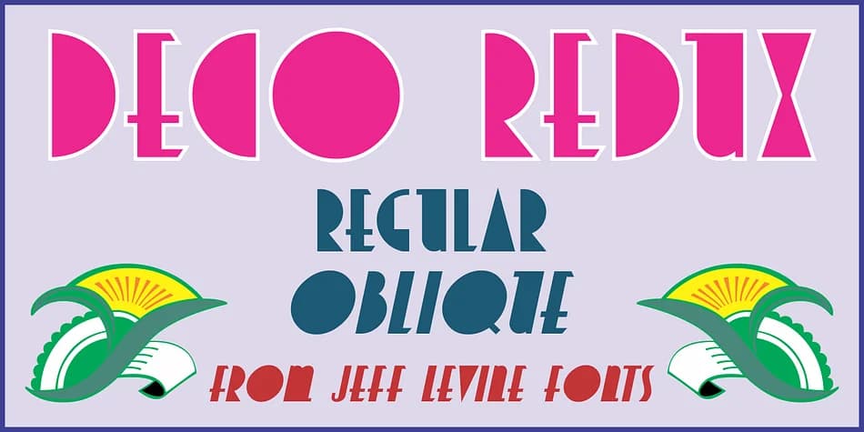 DECO REDUX JNL by Jeff Levine Fonts — Decorative Font