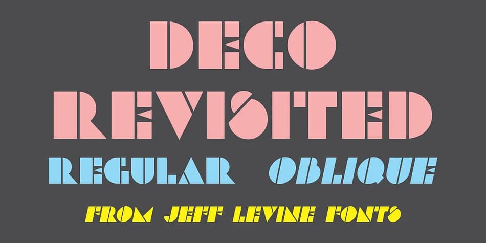 DECO REVISITED JNL by Jeff Levine Fonts — Decorative Font