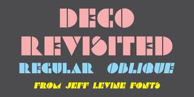 DECO REVISITED JNL by Jeff Levine Fonts — Decorative Font — thumbnail 1
