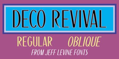 DECO REVIVAL JNL by Jeff Levine Fonts — Decorative Font — thumbnail 1