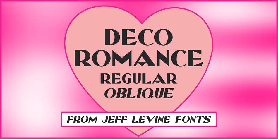 Deco Romance JNL by Jeff Levine Fonts — Decorative Font