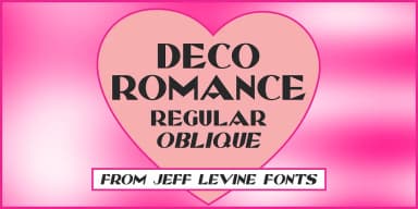 Deco Romance JNL by Jeff Levine Fonts — Decorative Font — thumbnail 1
