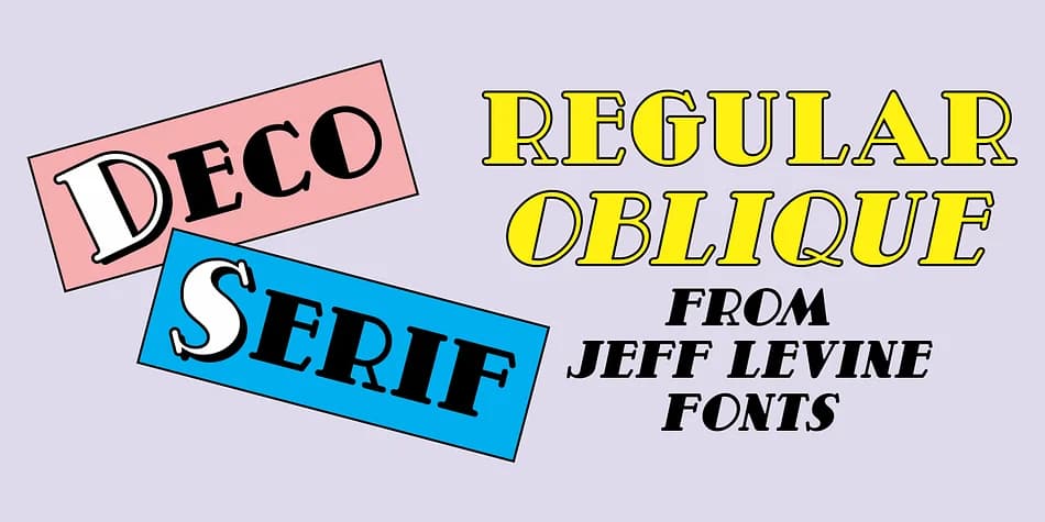DECO SERIF JNL by Jeff Levine Fonts — Decorative Font