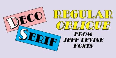 DECO SERIF JNL by Jeff Levine Fonts — Decorative Font — thumbnail 1