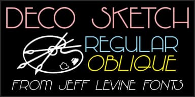 DECO SKETCH JNL by Jeff Levine Fonts — Decorative Font — thumbnail 1