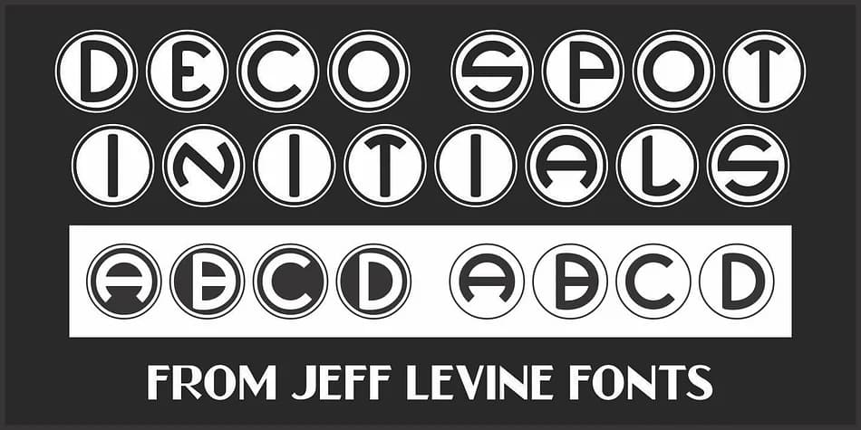DECO SPOT INITIALS JNL by Jeff Levine Fonts — Decorative Font