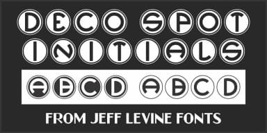 DECO SPOT INITIALS JNL by Jeff Levine Fonts — Decorative Font — thumbnail 1