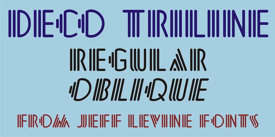 DECO TRILINE JNL by Jeff Levine Fonts — Decorative Font