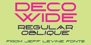 DECO WIDE JNL by Jeff Levine Fonts — Decorative Font — thumbnail 1