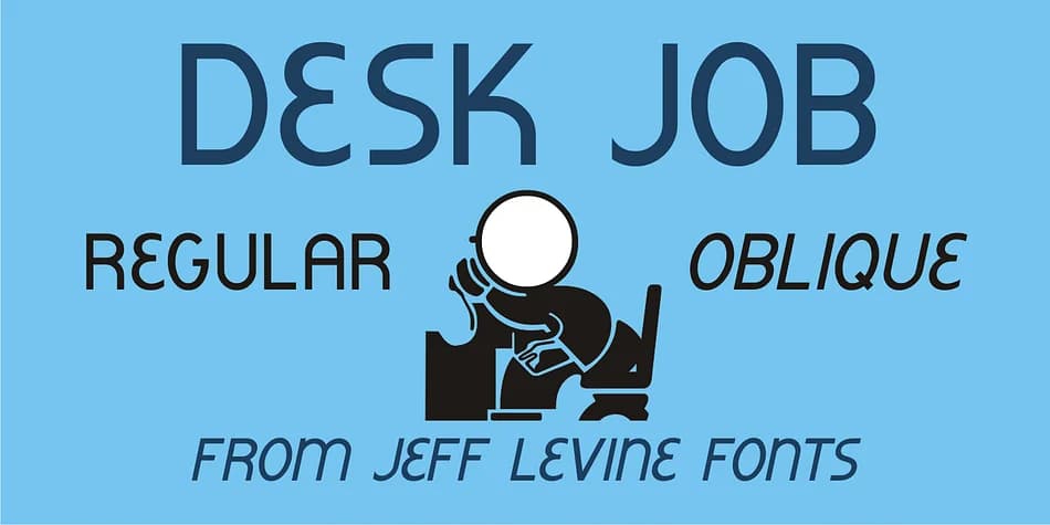 DESK JOB JNL by Jeff Levine Fonts — Decorative Font