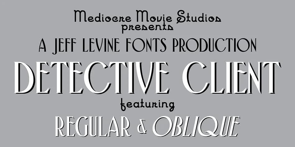 DETECTIVE CLIENT JNL by Jeff Levine Fonts — Decorative Font