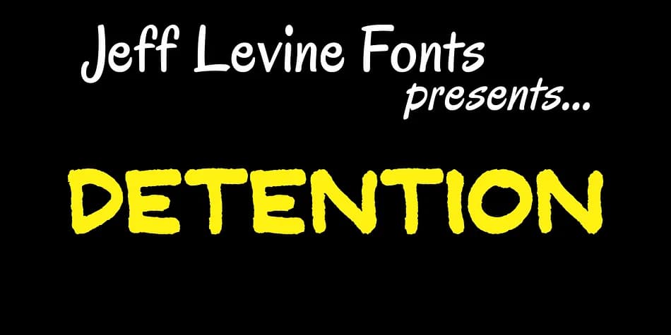 DETENTION JNL by Jeff Levine Fonts — Decorative Font