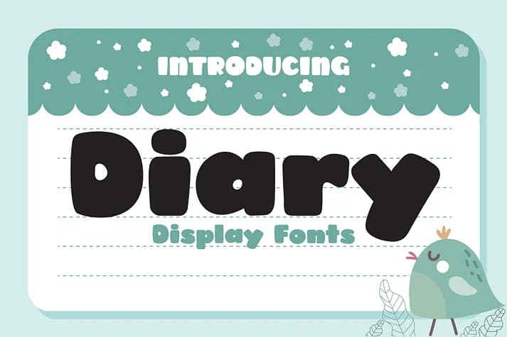 Diary by Fox7 — Decorative Font