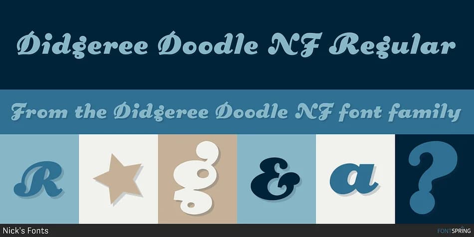 Didgeree Doodle NF by Nick's Fonts — Script Handwritten Font