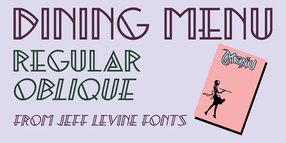 DINING MENU JNL by Jeff Levine Fonts — Decorative Font