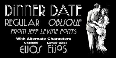 Dinner Date JNL by Jeff Levine Fonts — Decorative Font — thumbnail 1